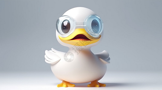 3D可爱小鸭子图片