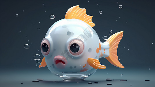 可爱3D小鱼图片