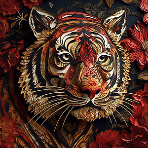 霸气虎头背景图片-霸气虎头背景素材-霸气虎头底图-摄图网