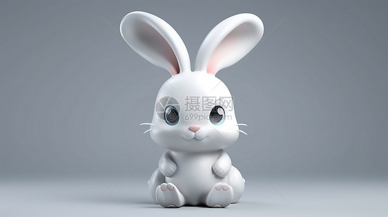 可爱3D小兔子图片