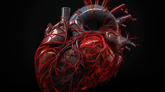 布满血管的心脏图片