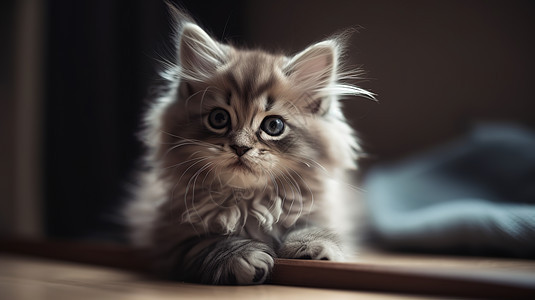 看镜头的可爱小猫图片