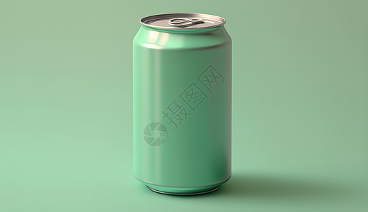 绿色易拉罐背景图片