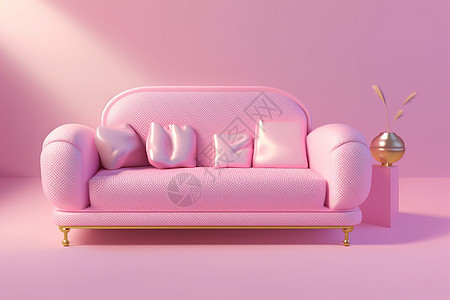 粉色ins风沙发图片