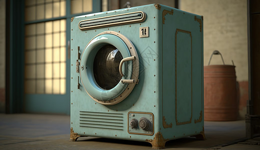 复古风洗衣机图片