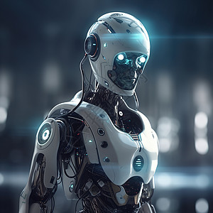 科技未来机器人背景图片