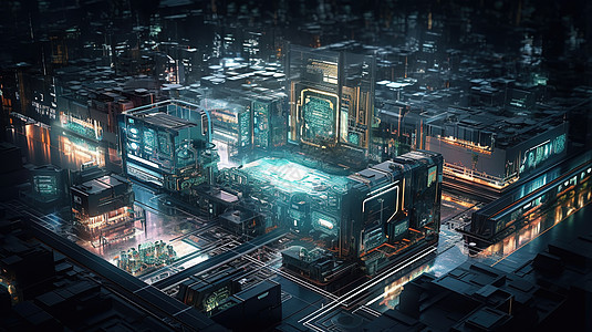 科幻感未来城市图片