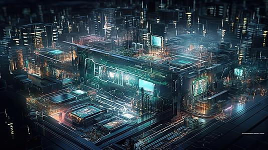 科幻技术城市背景图片