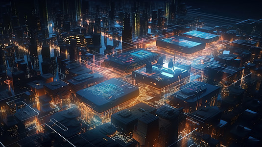 未来芯片城市图片