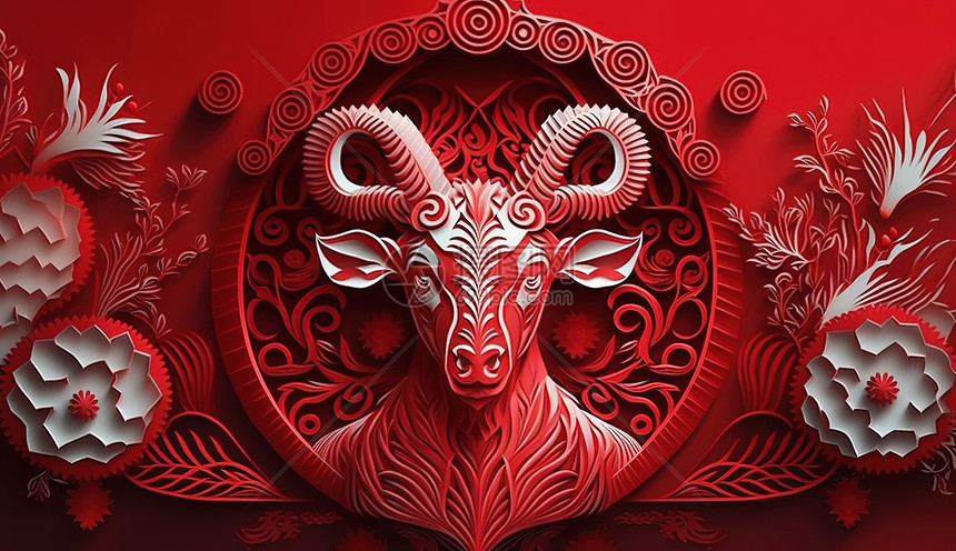 红羊雕刻图片