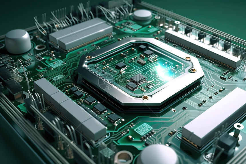 现代半导体芯片图片素材-正版创意图片402439069-摄图网