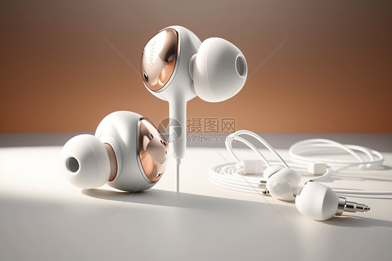 白色耳机产品展示图片
