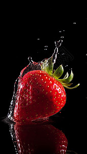 草莓在水中的产品图片