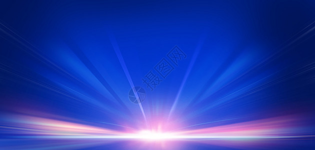 蓝色明亮的放射光线蓝色科技背景设计图片