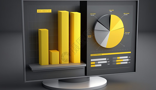 3D统计表背景图片