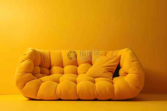 黄色沙发图片