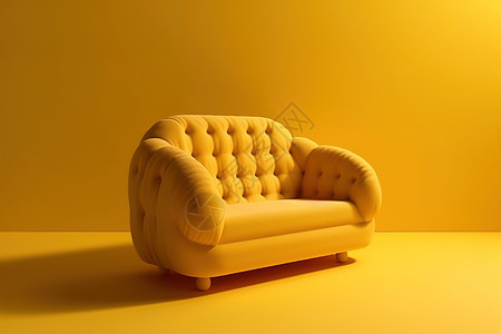 ins黄色沙发背景图片