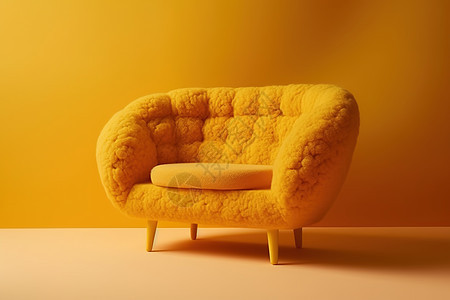 黄色家具沙发图片