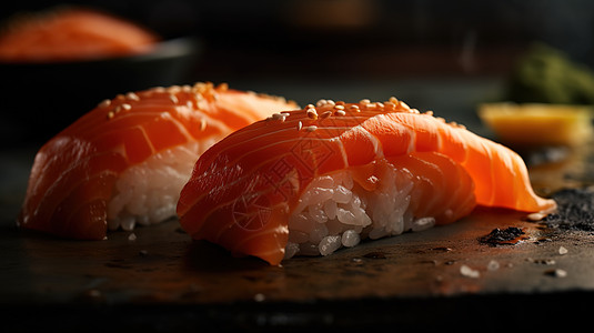 美味寿司墨鱼鱼照片高清图片