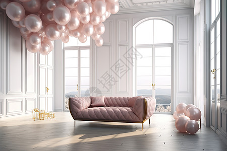 粉色气球家装图片