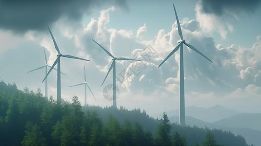 新能源风力发电背景图片