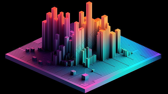 2.5D科技立体背景图片