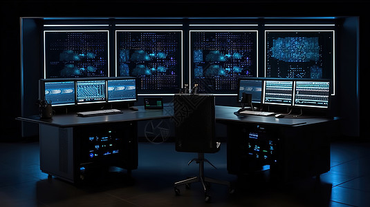 未来中央控制室概念图片