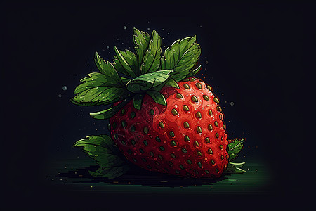 彩绘草莓背景图片