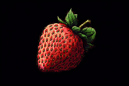 像素草莓图片