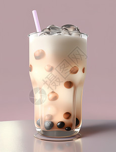 珍珠奶茶数字艺术图片