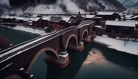 冬天建筑风景图片