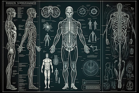 人体分解图背景图片
