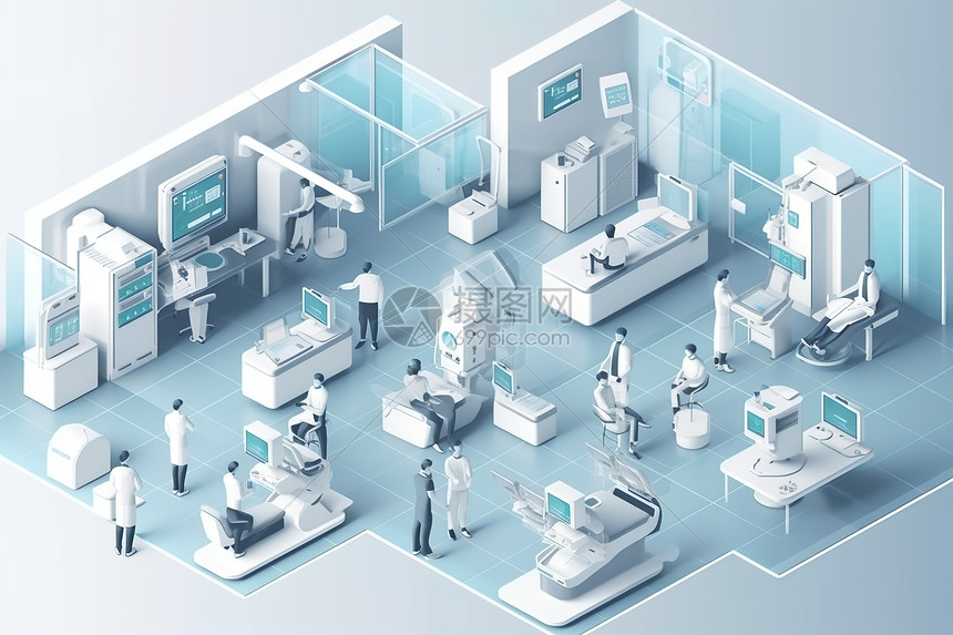 2.5D科技智能医疗保健治疗中心图片
