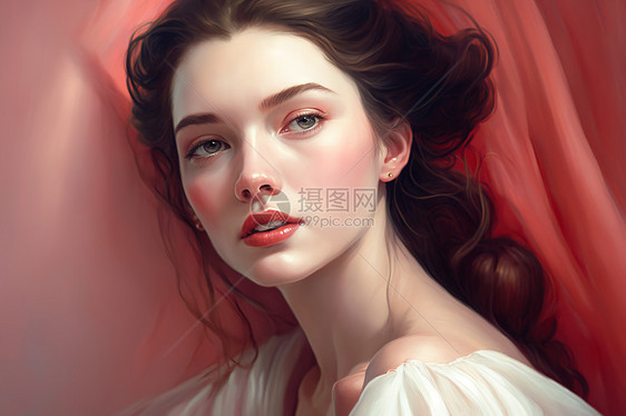 美女插画图片