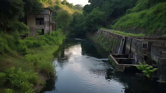 山脉与河流图片