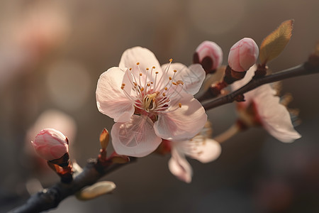 粉色樱花背景图片