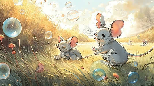 可爱小鼠儿插图片