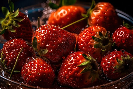 草莓牛奶草莓图片背景