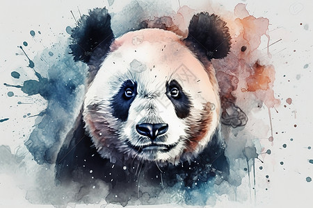 熊猫头像插画背景图片