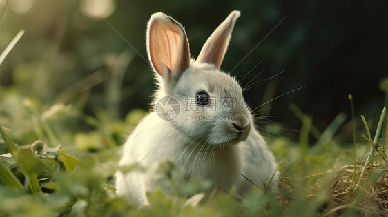 高清的小兔子背景图片