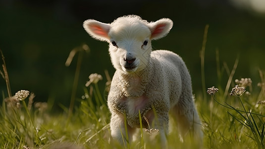 可爱小羊图片