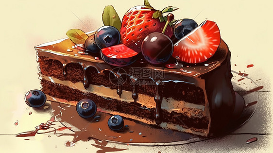 巧克力夹心蛋糕图片