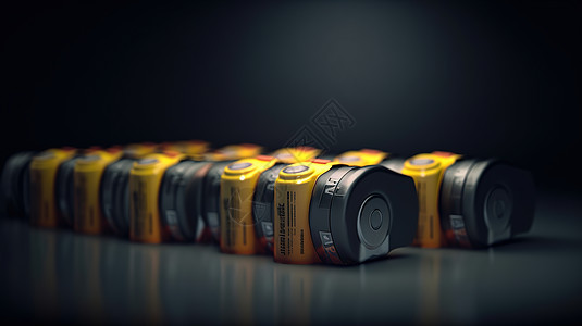 黄色电池组图片