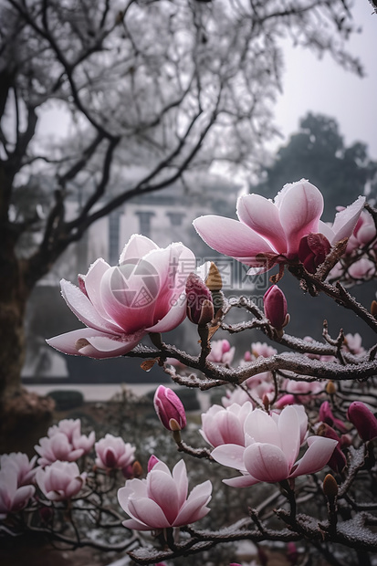 唯美梅花竖版图片