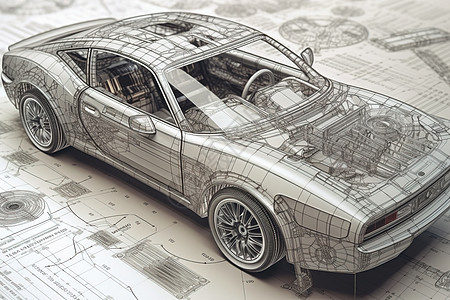高端汽车设计图背景图片