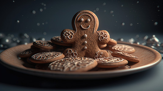 巧克力小人饼干图片