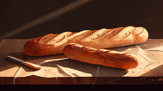 面包壁纸美味面包插画插画