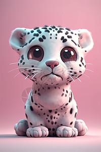 可爱动漫小豹子背景图片