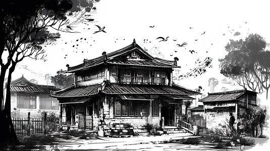 中国风复古建筑图片图片