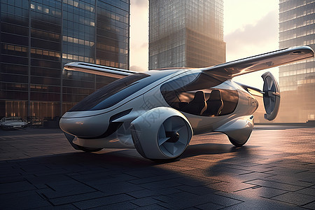 城市未来炫酷飞行器图片